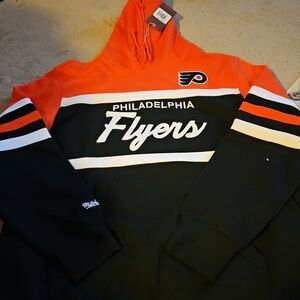 Mitchell & Ness Philadelphia Flyers Hoodie - Black, Orange, and White